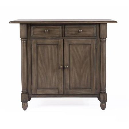 SUNSET TRADING Sunset Trading DLU-KI-4222-B200-AG3PC Shades of Gray Drop Leaf Kitchen Island Set with 2 Stools  Drawers & Storage - 3 Piece DLU-KI-4222-B200-AG3PC